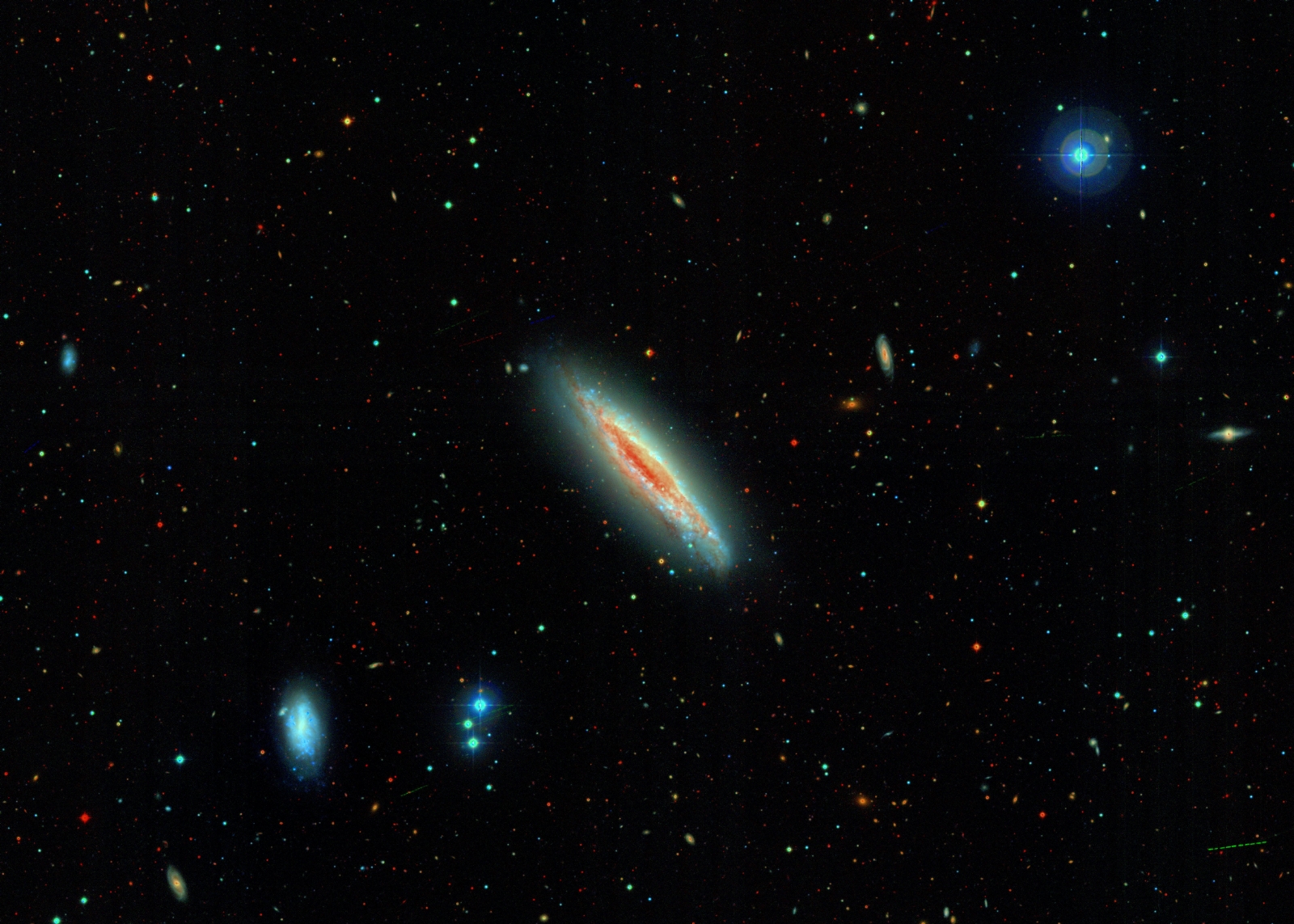 Three color
  composite of NGC 4666