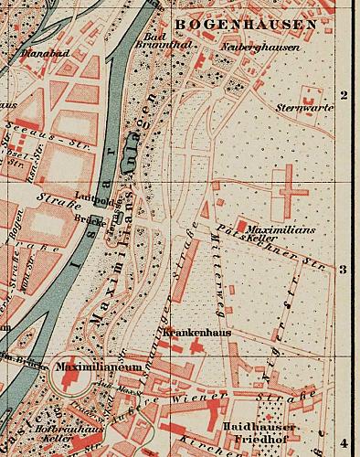 [Plan von Bogenhausen um 1880]