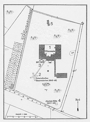 [Lageplan der Sternwarte von 1883]