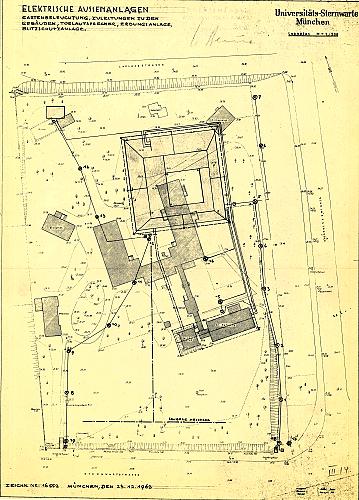 [Lageplan des neues Institutsgebäudes]