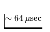$\sim 64\,\mu\mbox{sec}$