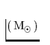 $(\,\mbox{M}_\odot\,)$